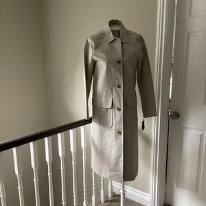 Liz Claiborne Taupe Long Rain Coat